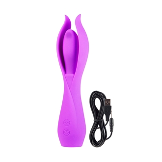 Вибромассажер Lust L6, силикон, 10 режимов вибрации, фиолетовый