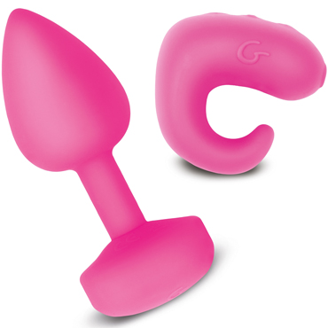 Gvibe Gkits набор из анальной пробки с вибрацией Gplug и мини-вибратора на палец Gring, розовый