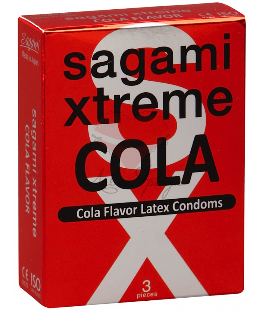 Презервативы SAGAMI Xtreme Cola 3шт. латексные со вкусом колы