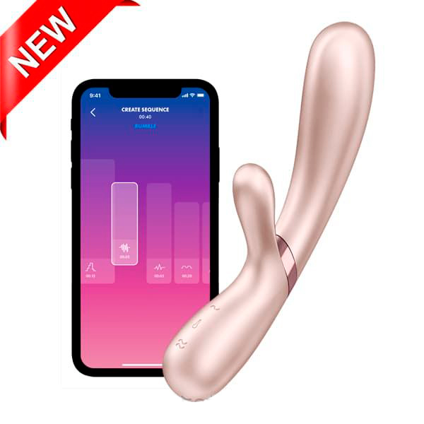 Hot Lover Вибратор с нагревом и мобильным приложением, цвет розовое золото