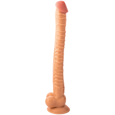 Фаллоимитатор реалистичный на присоске 34,5 см ToyFa RealStick Nude, телесный