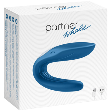 Многофункциональный стимулятор для пар Satisfyer Partner Whale, синий