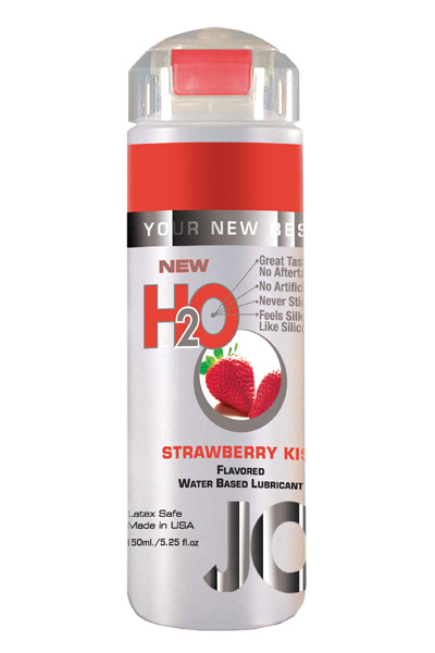 Съедобный лубрикант со вкусом клубники JO H2O Lubricant Strawberry Kiss 150 мл