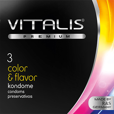 Презервативы латексные Vitalis premium №3 Color& flavor 3253VP